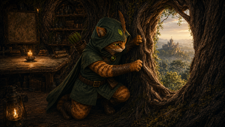 Robin Puss opens the eastern lookout toward the distant, hazy King’s Keep.